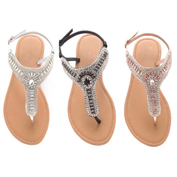 NEW✨ sparkling crystal sandals black - Picture 3 of 4